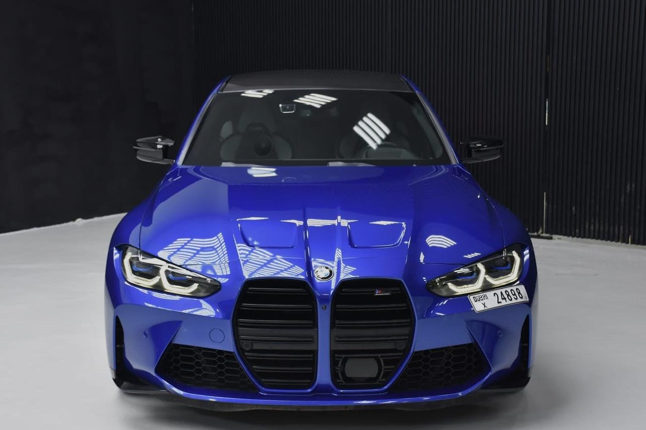 استئجار BMW M3 Competition Blue فى دبي